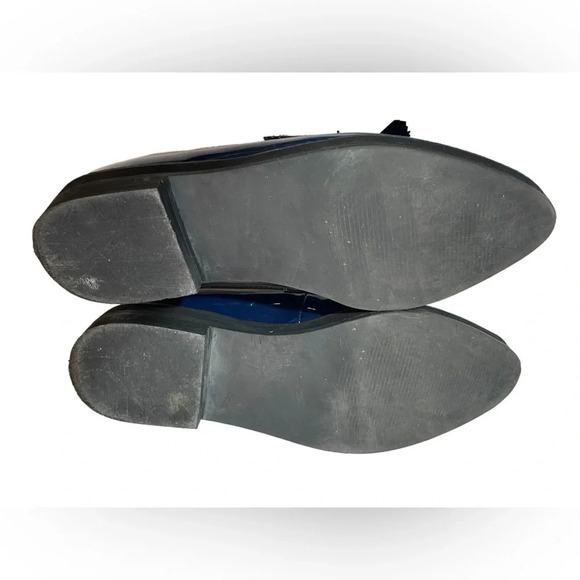 Lord & Taylor Design Lab Patent Navy Blue Loafers With Tassels Size  7B - Picture 7 of 9